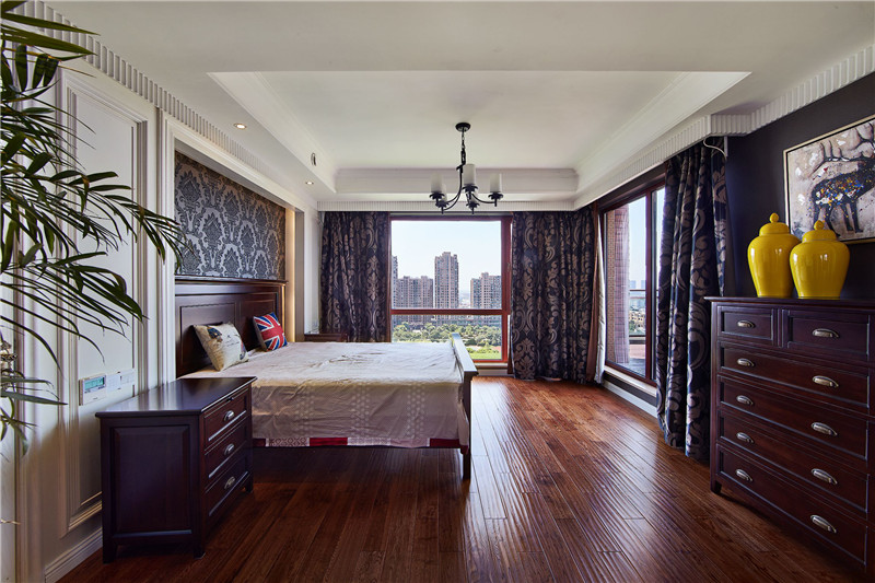 美式复古风格昆明七彩之门154平米装修效果图