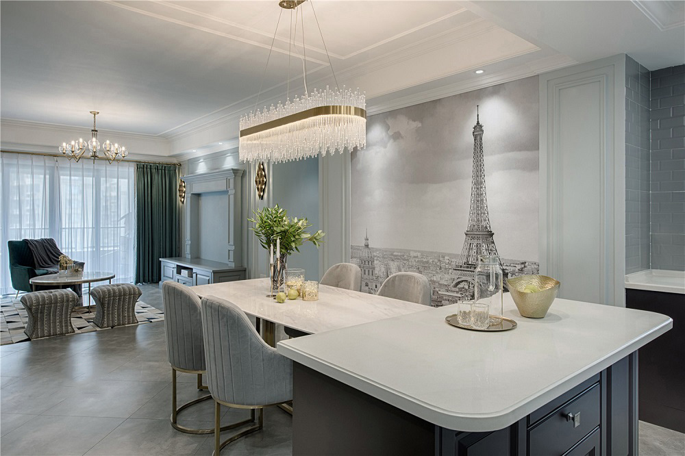 美式风格设计兰州鸿运润园139平米装修效果图