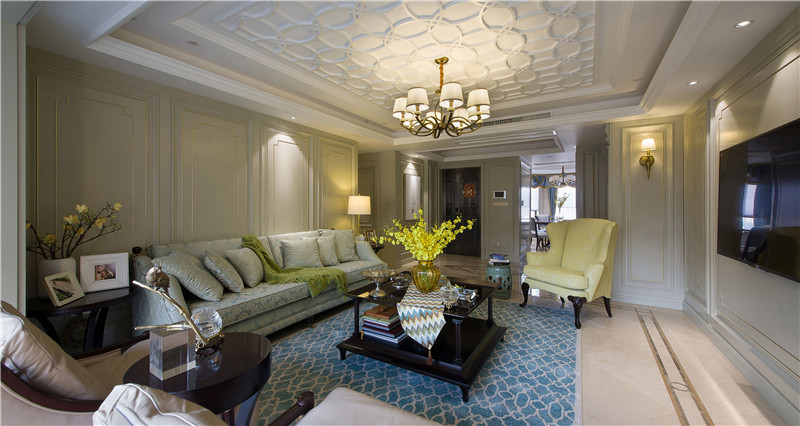美式风格设计140平米装修效果图