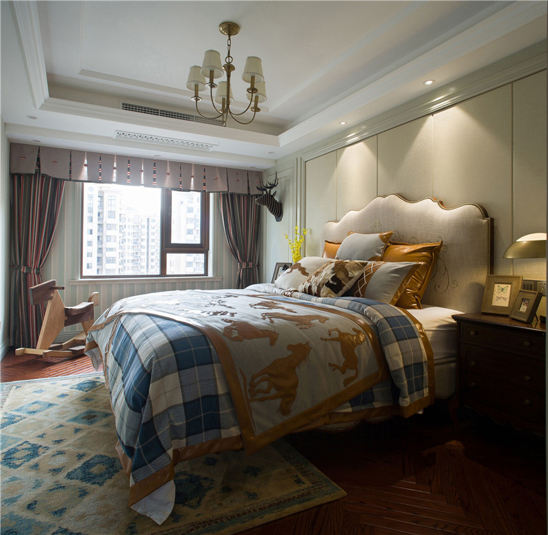 美式风格设计140平米装修效果图