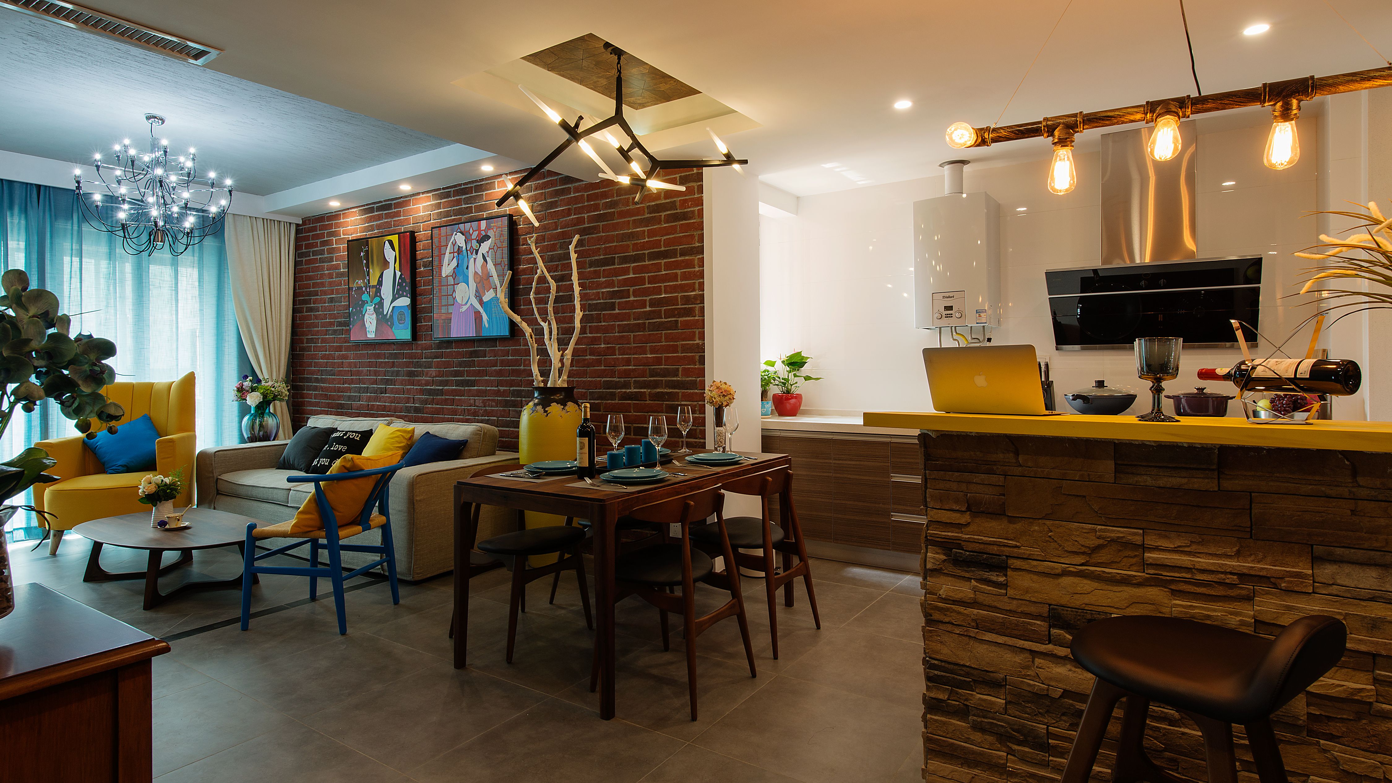 美式厨房装修效果图