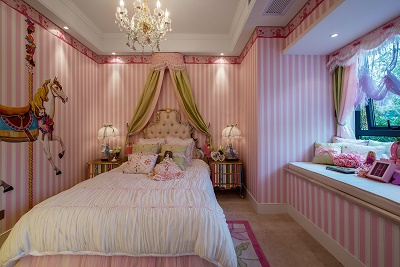 粉色女生房卧室装修效果图