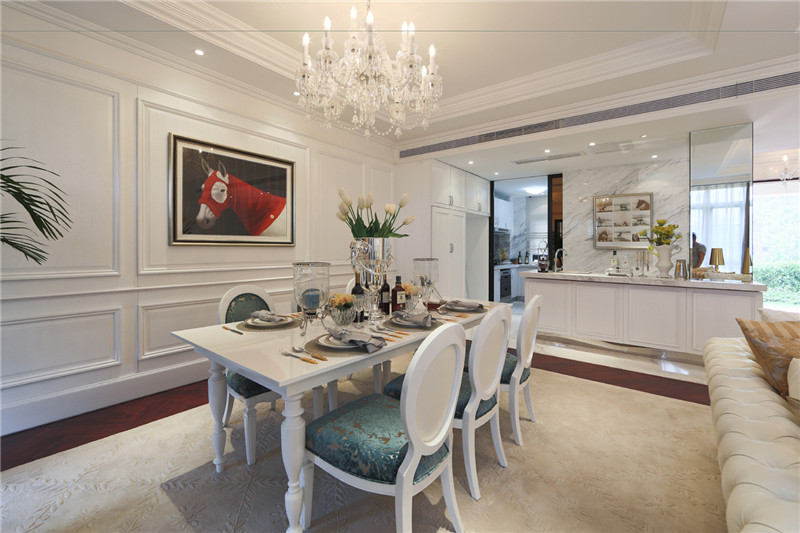 简欧风格设计上海保利西子湾142米装修效果图