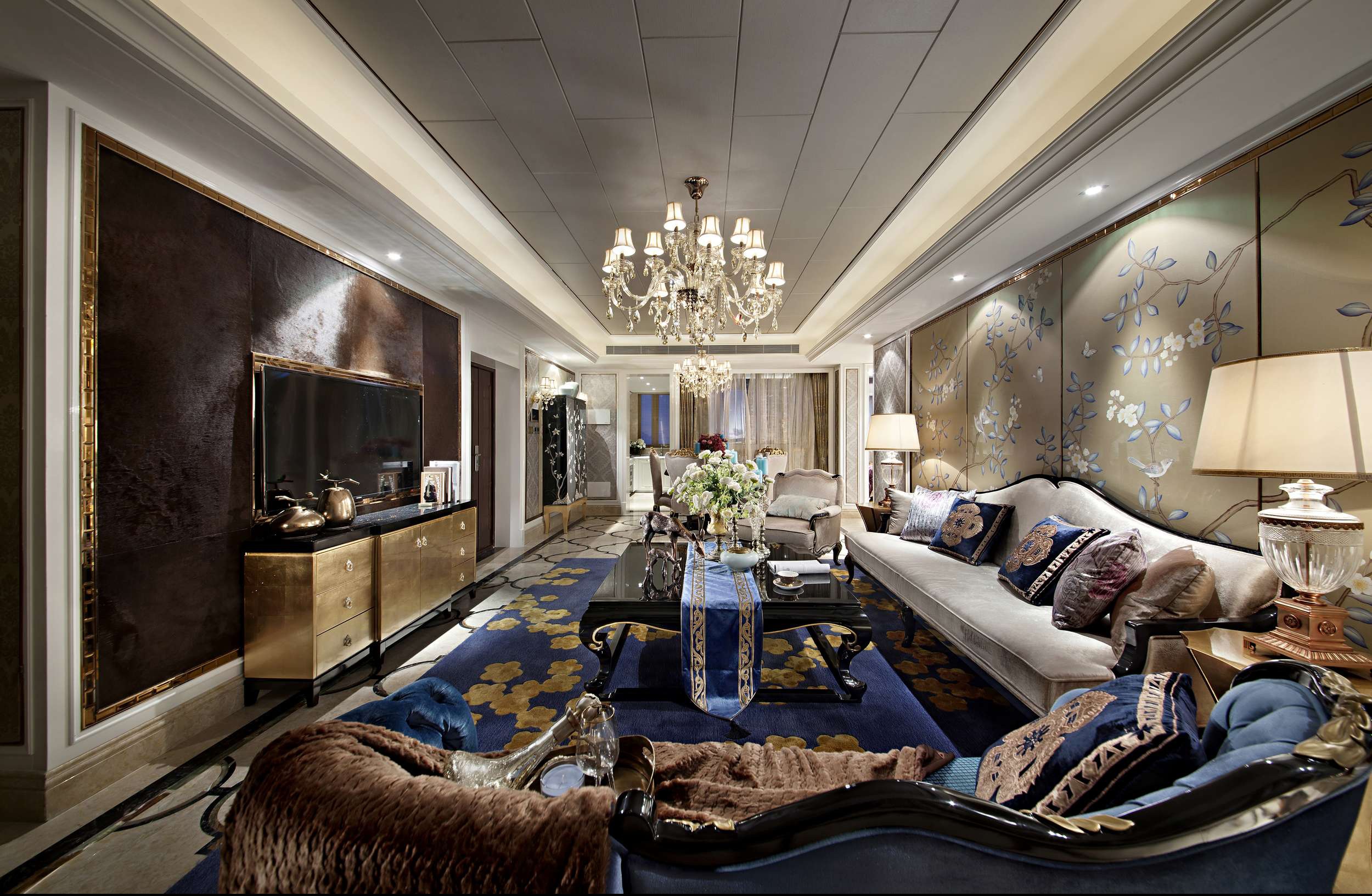 简欧风格设计深圳碧眼花园151平米跃层装修效果图