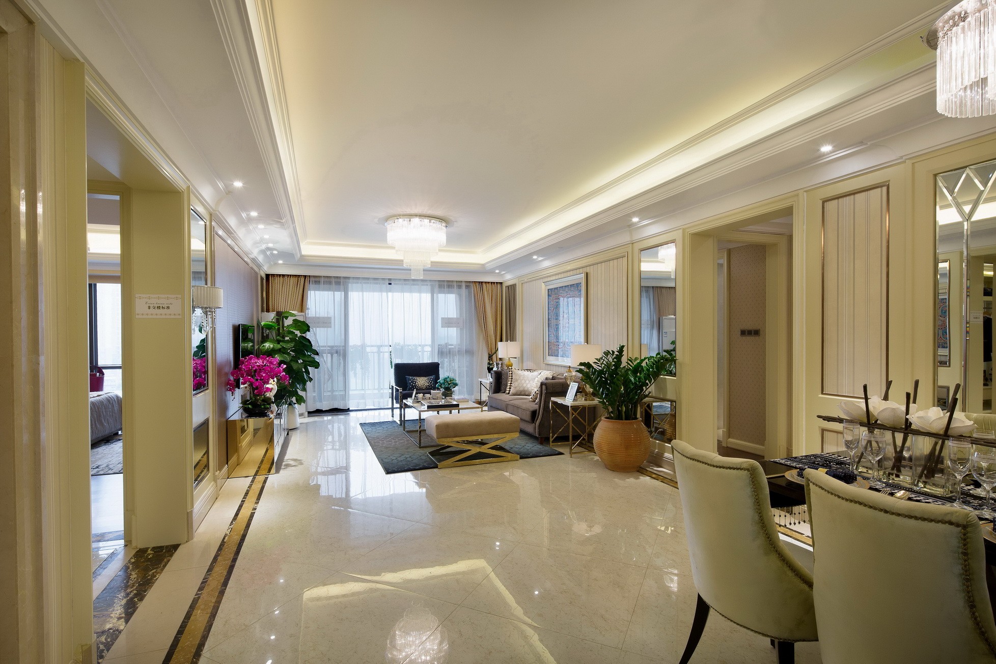 简欧风格设计四平华亿嘉苑135平米跃层装修效果图