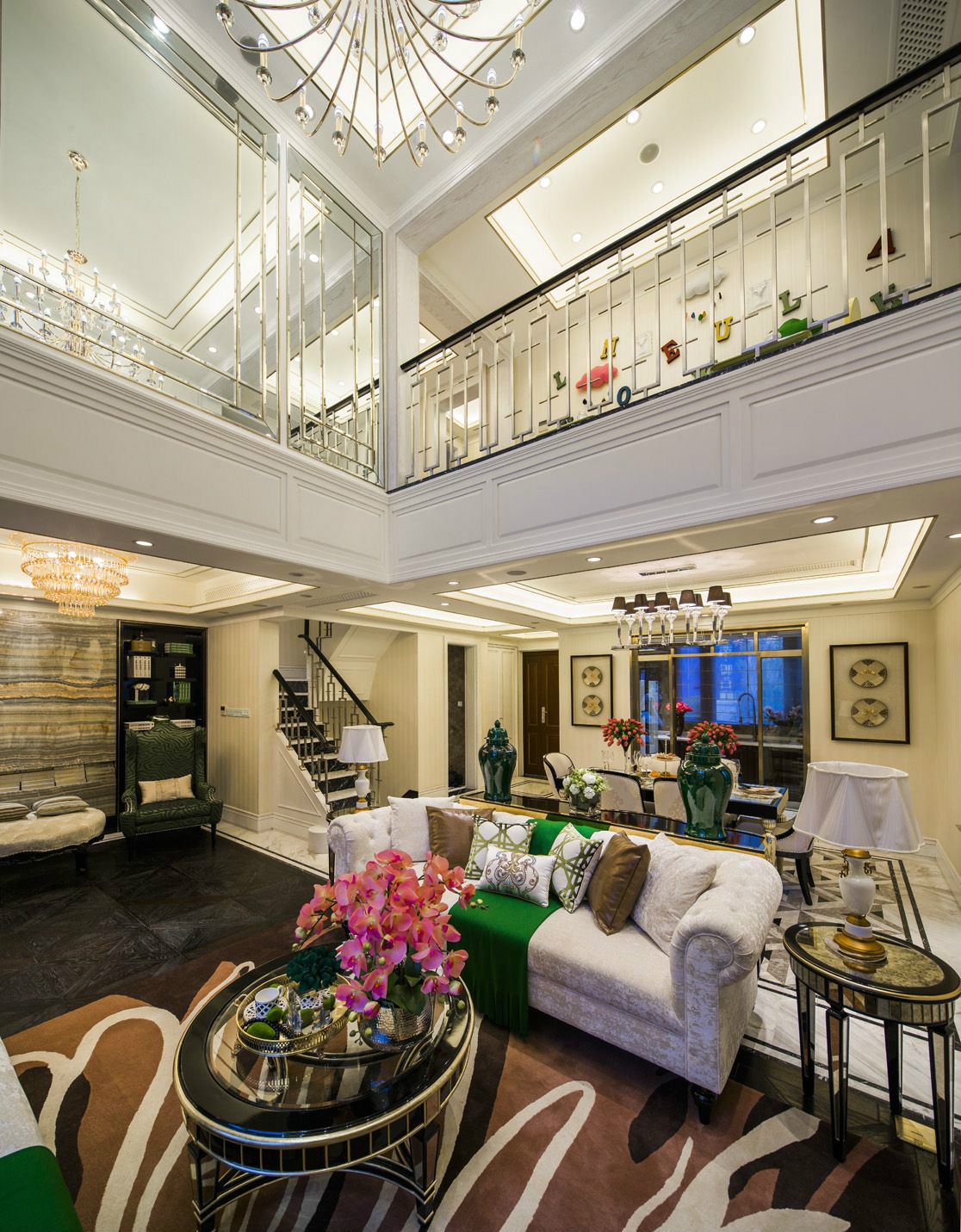 简欧风格设计苏州茂和小区155平米跃层装修效果图