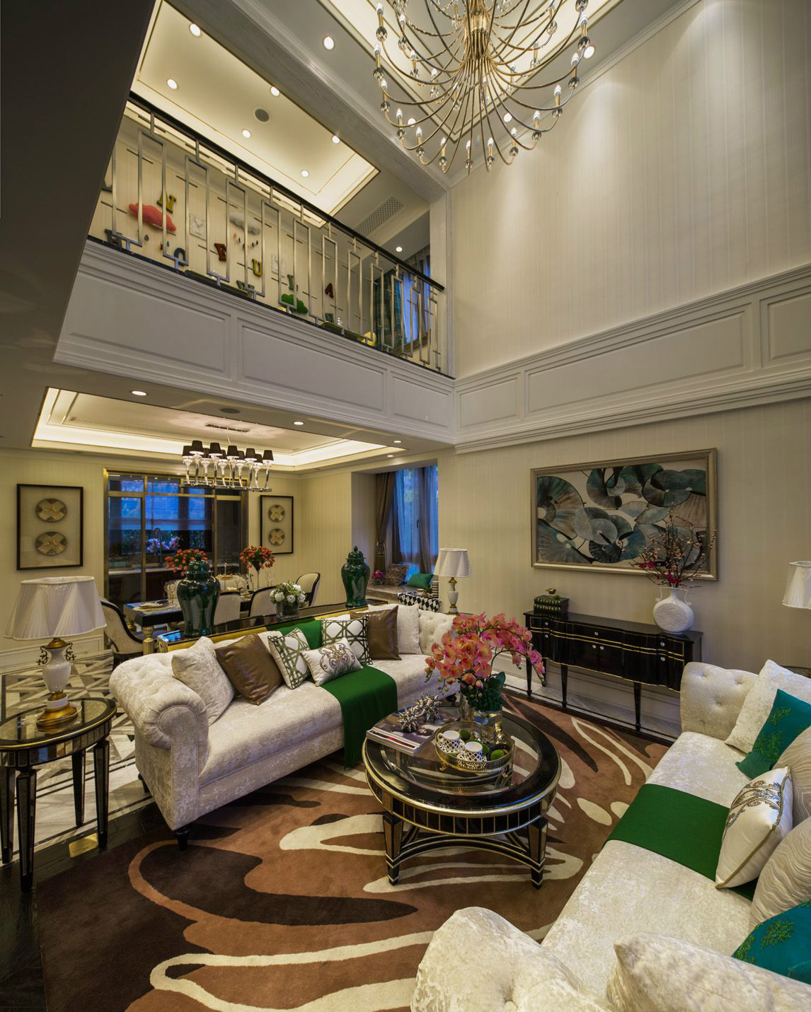 简欧风格设计苏州茂和小区155平米跃层装修效果图