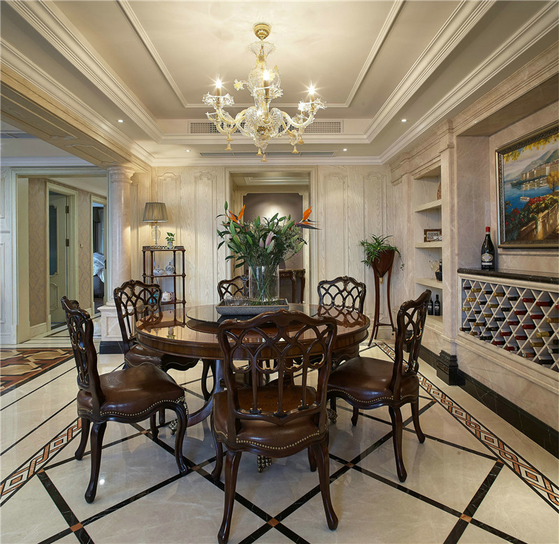 简欧风格设计苏州欧景名城162平米跃层装修效果图