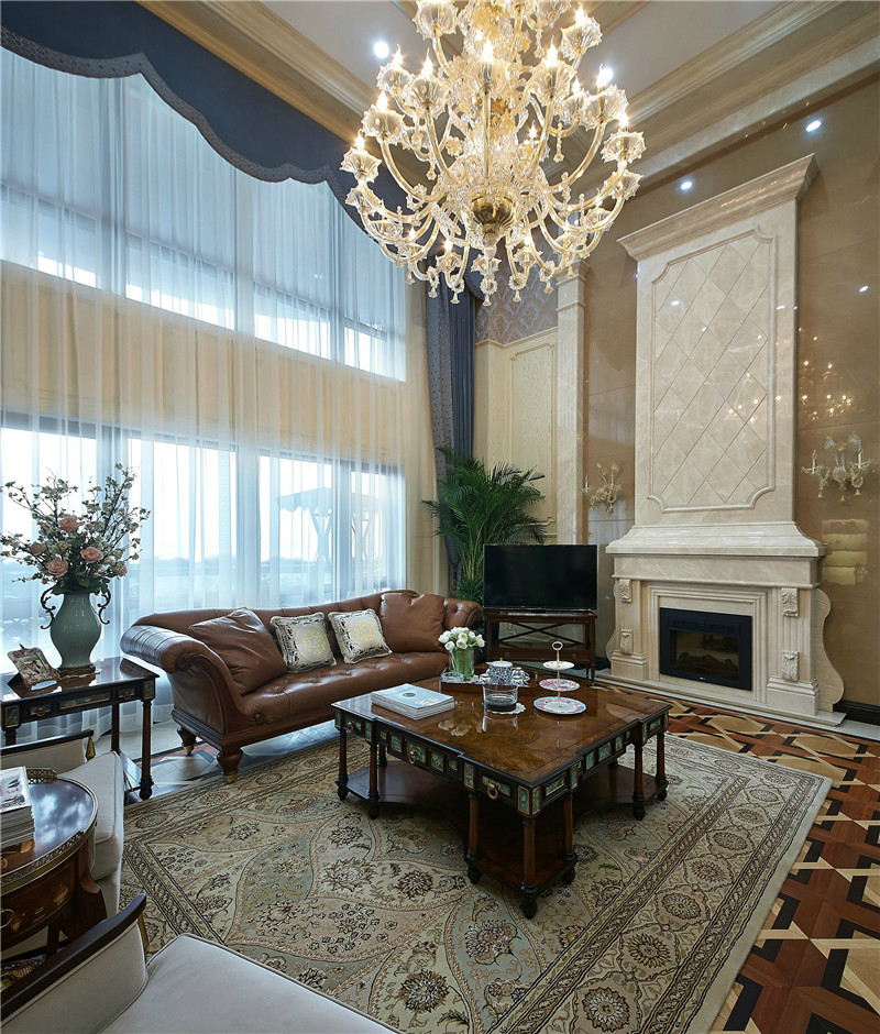 简欧风格设计苏州欧景名城162平米跃层装修效果图