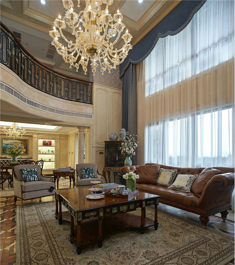 简欧风格设计苏州欧景名城162平米跃层装修效果图