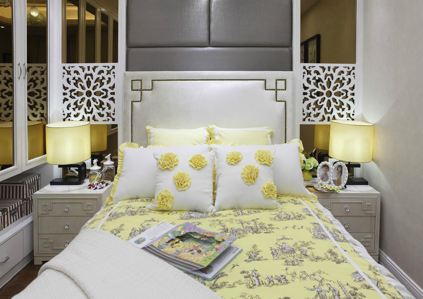 新中式风卧室装修设计效果图