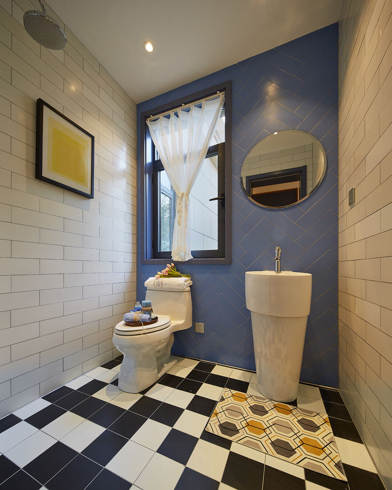 现代简约风格设计武汉天琴湾79平米两室一厅装修效果图