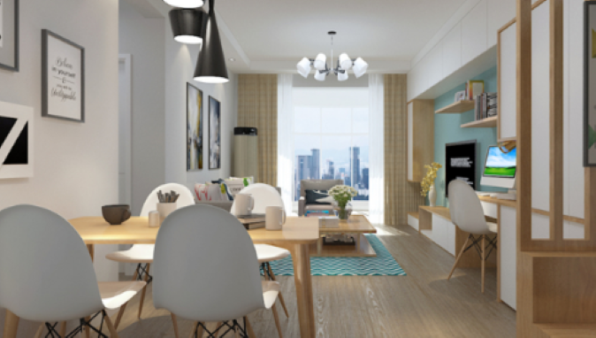 北欧风格装修效果图，91㎡小两居，年轻人喜爱的情调设计