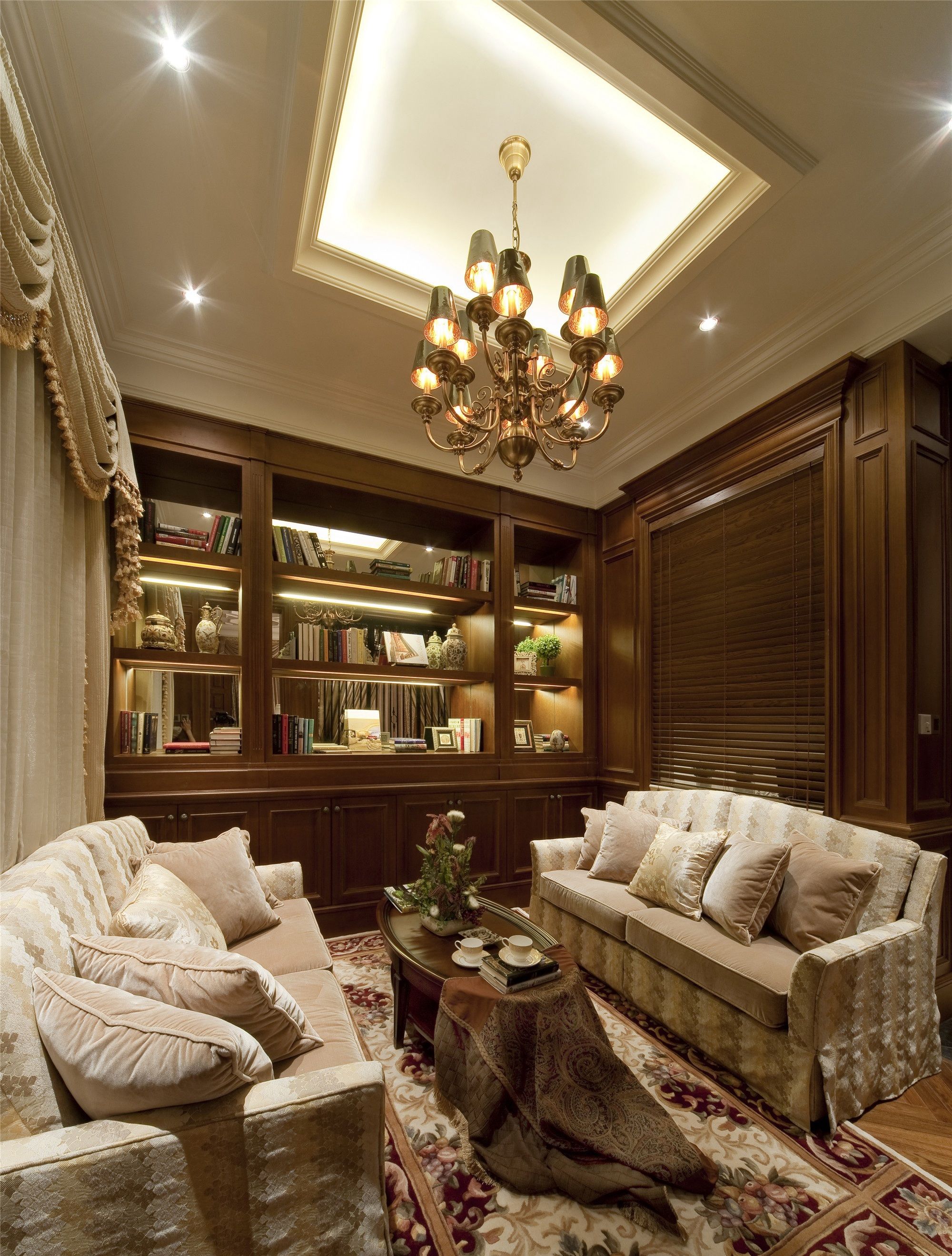 轻奢书房休息区装修设计效果图