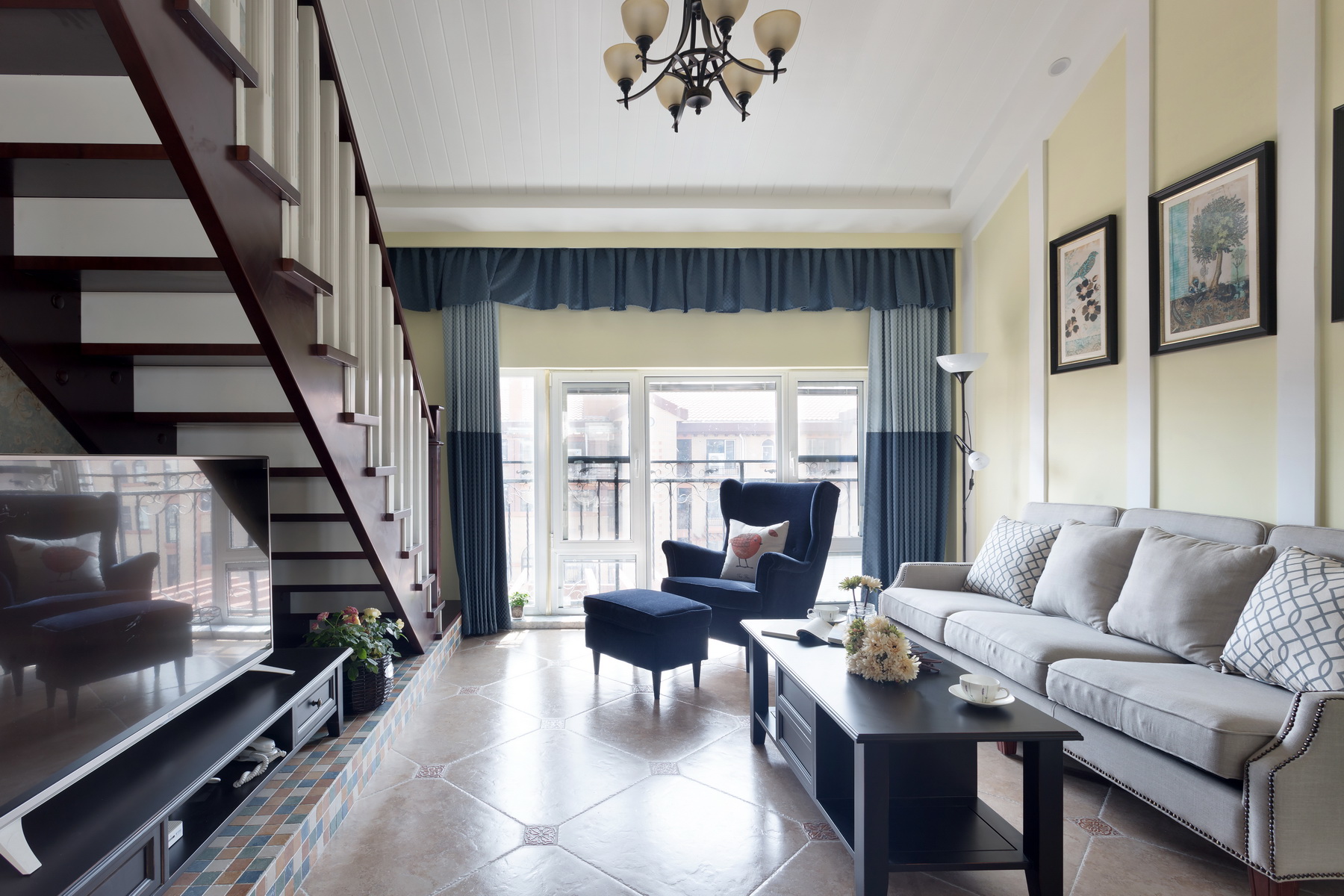 美式风格设计盐城新阜名邸225平米别墅装修效果图