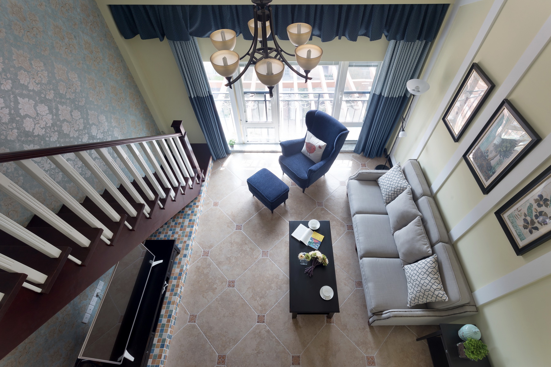 美式风格设计盐城新阜名邸225平米别墅装修效果图