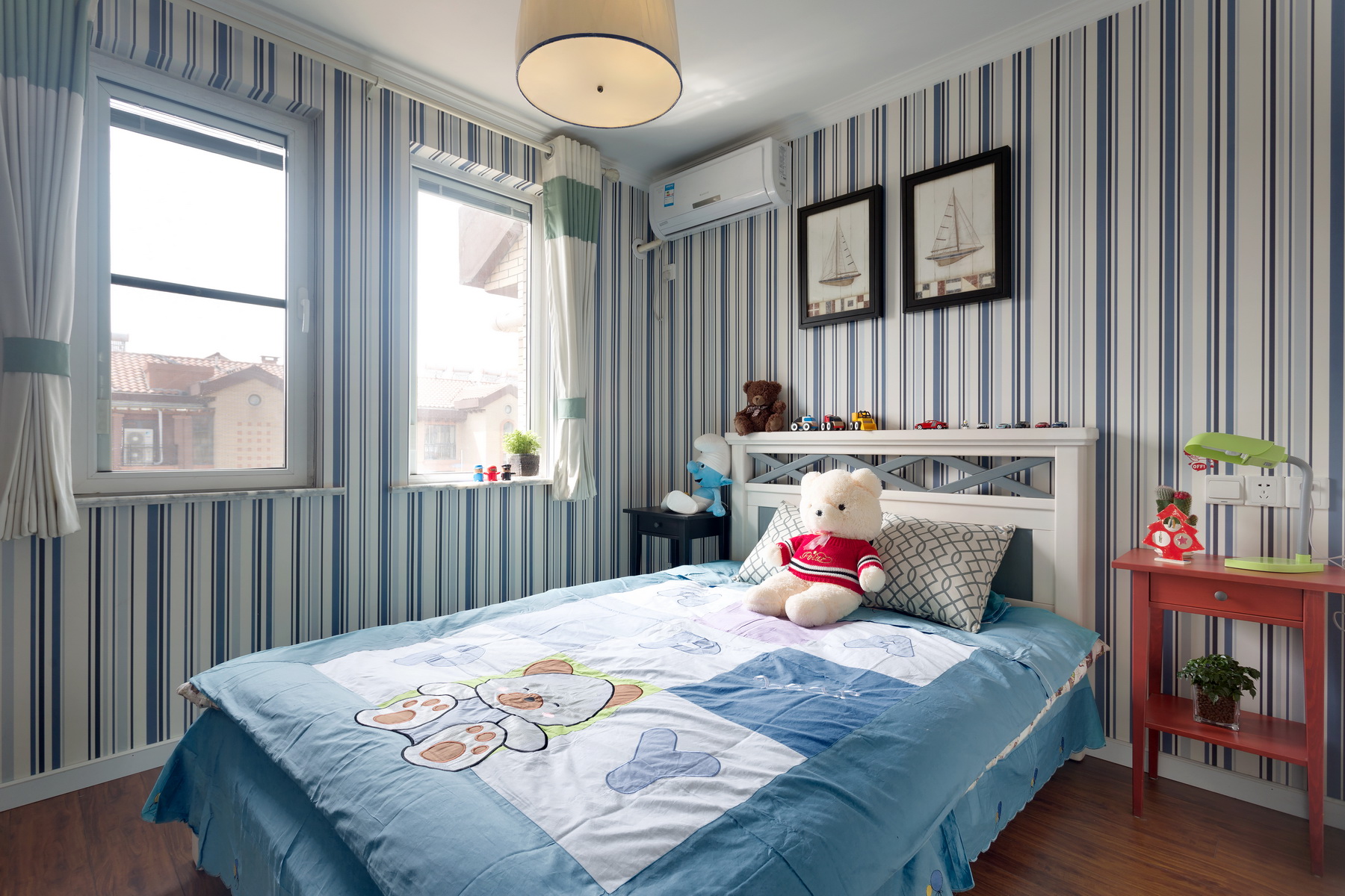 美式风格设计盐城新阜名邸225平米别墅装修效果图