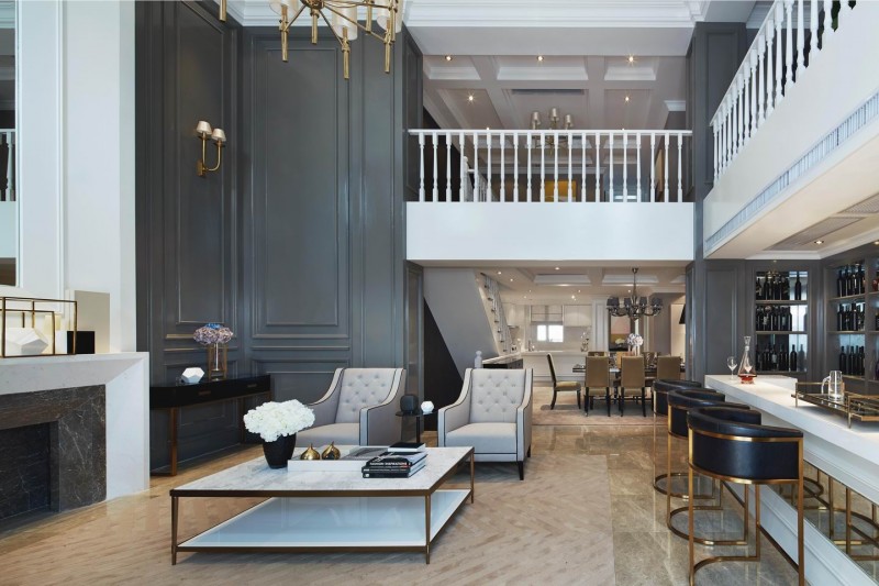 欧式风格设计永州慧谷华庭325平米别墅装修效果图