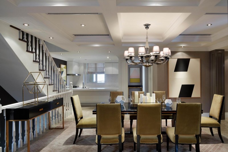 欧式风格设计永州慧谷华庭325平米别墅装修效果图