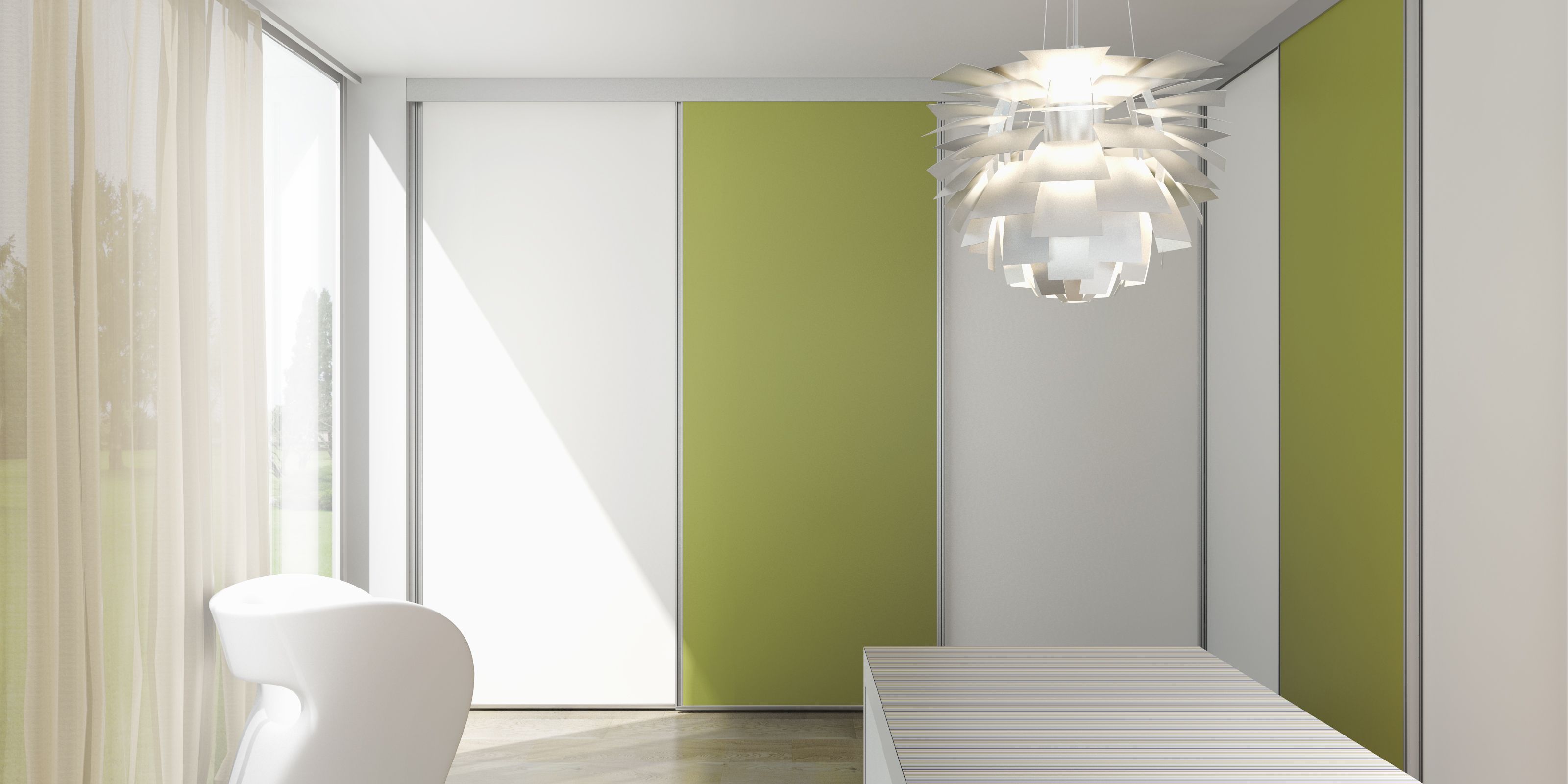 清新绿色衣帽间装修设计效果图