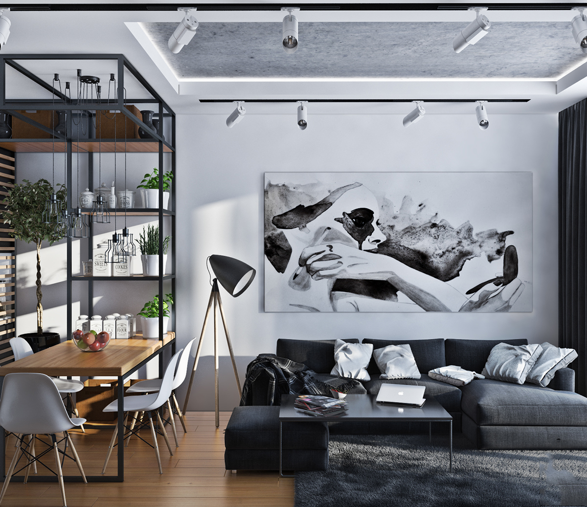 北欧装修设计效果图攀枝花宝鼎馨苑121平