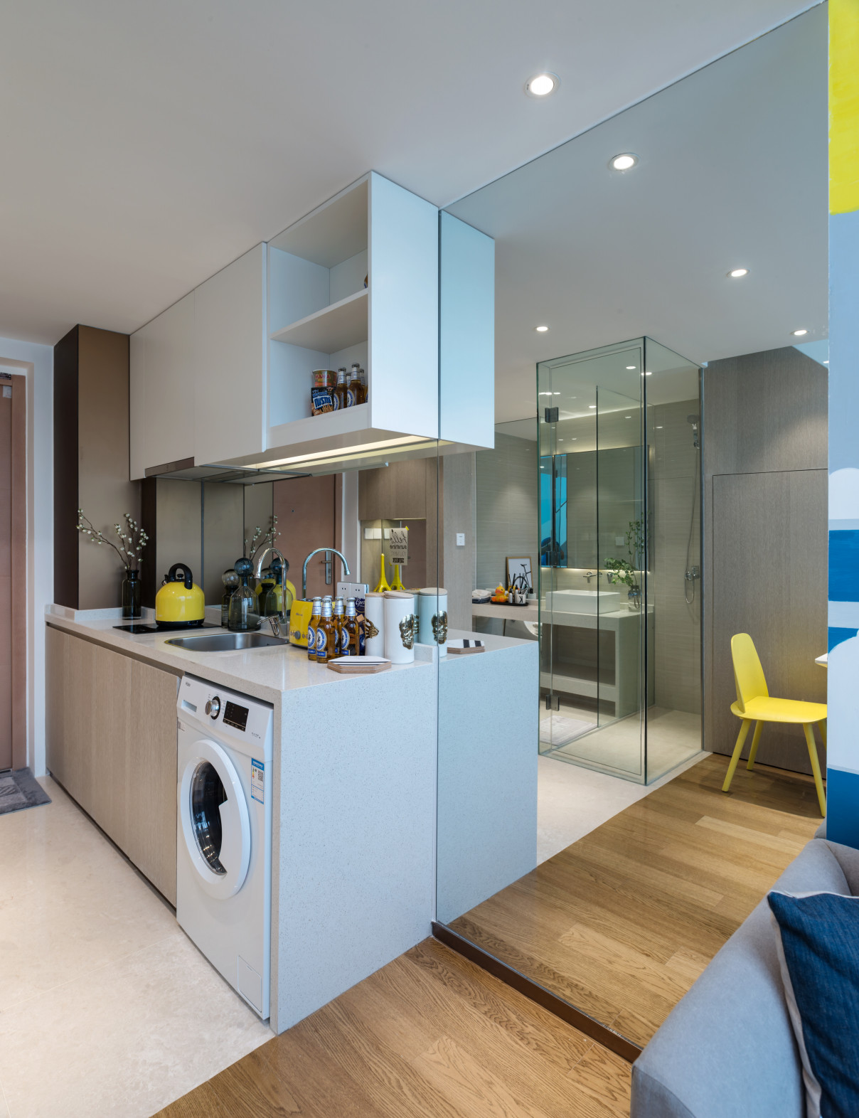 现代风格设计毕节碧阳国际城101平米loft公寓装修效果图