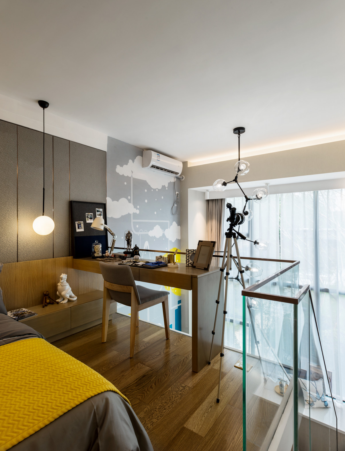 现代风格设计毕节碧阳国际城101平米loft公寓装修效果图