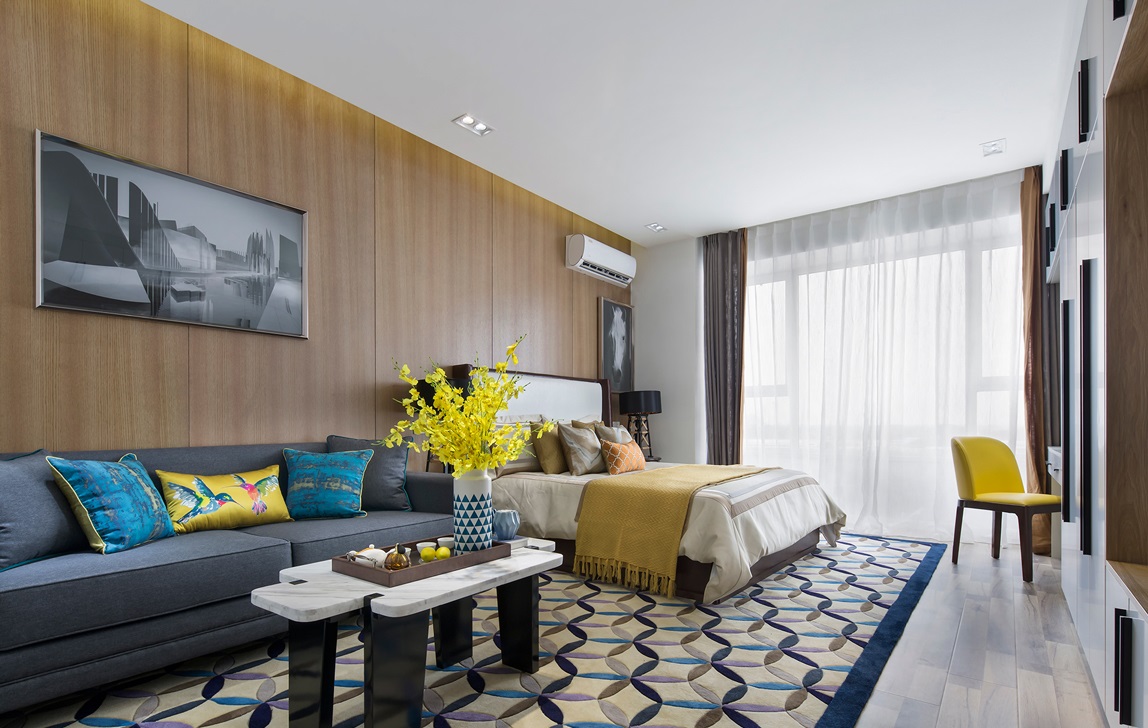 现代风格设计大理天景园81平米loft公寓装修效果图