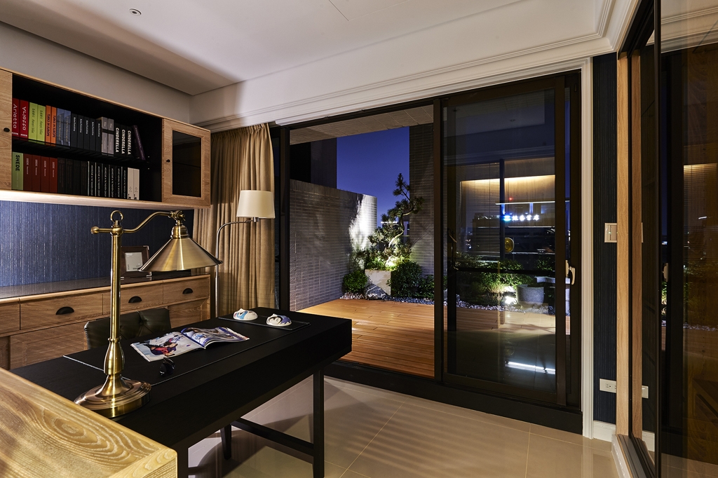 台式港式风格设计大理福景明园120平米三室一厅装修效果图