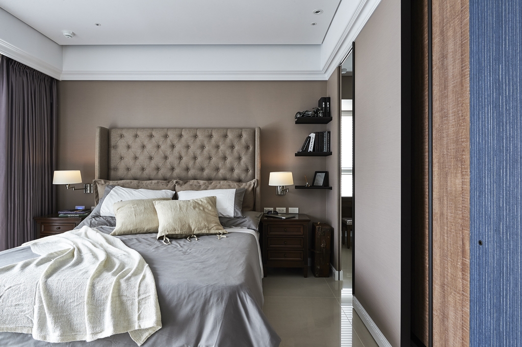 台式港式风格设计大理福景明园120平米三室一厅装修效果图