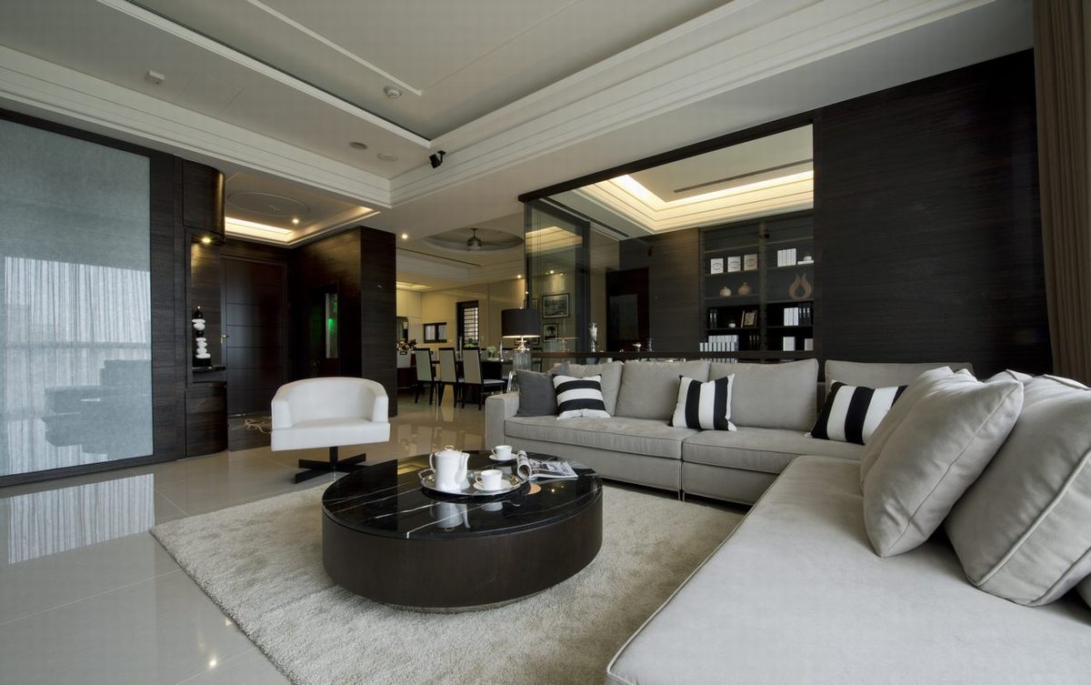 台式港式风格设计大理第三时空135平米三室二厅装修效果图