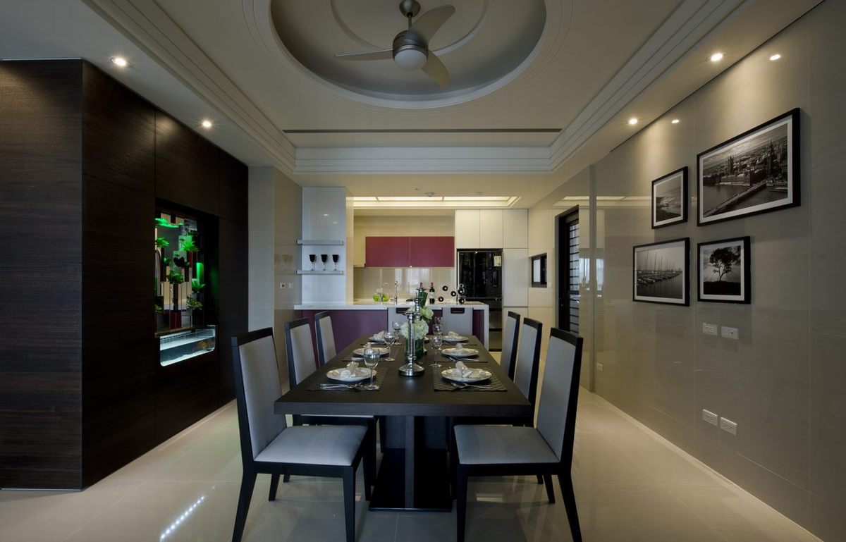 台式港式风格设计大理第三时空135平米三室二厅装修效果图