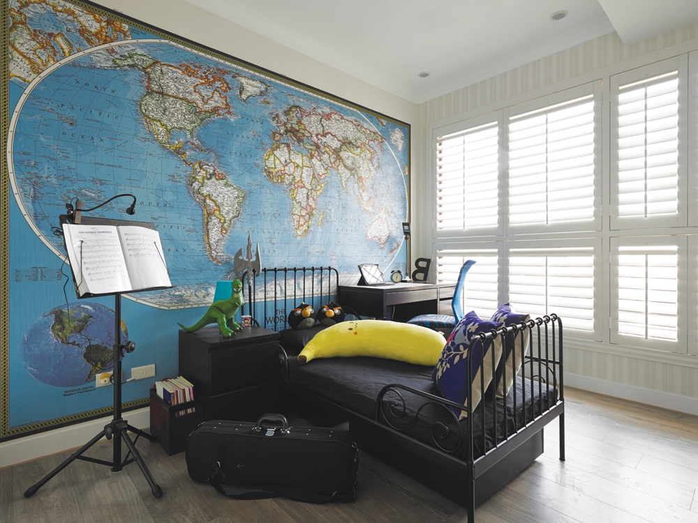 台式港式风格设计东莞金桂华府110平米二室一厅装修效果图