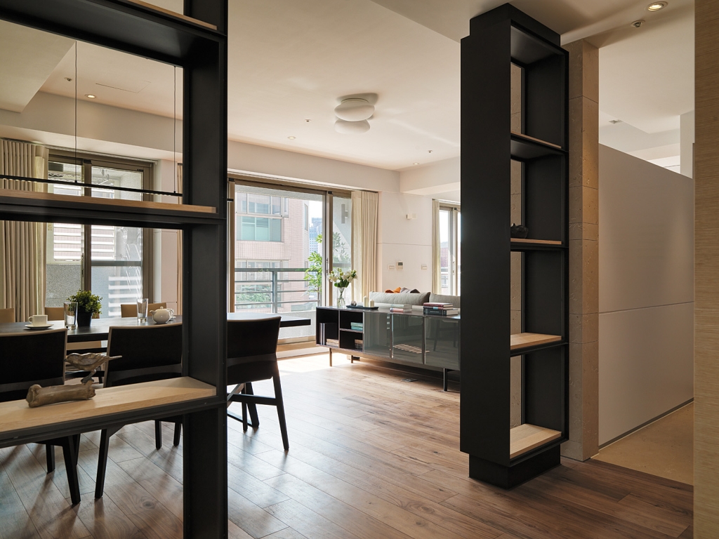 台式港式风格设计佛山保利东湾135平米三室一厅装修效果图