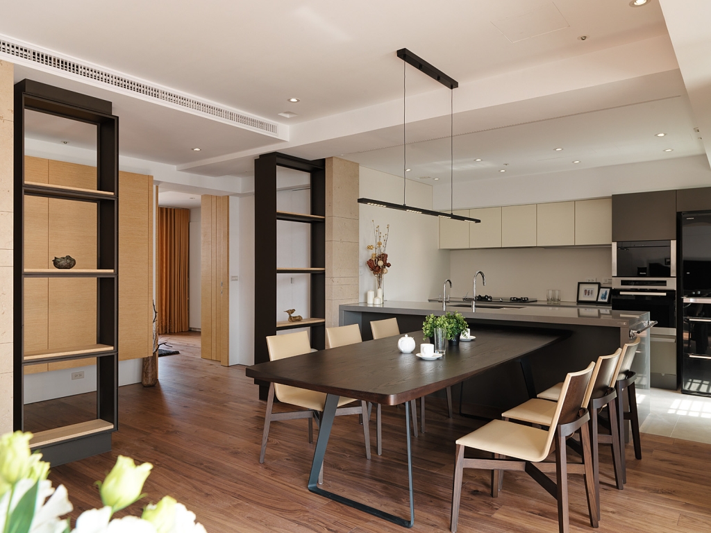 台式港式风格设计佛山保利东湾135平米三室一厅装修效果图