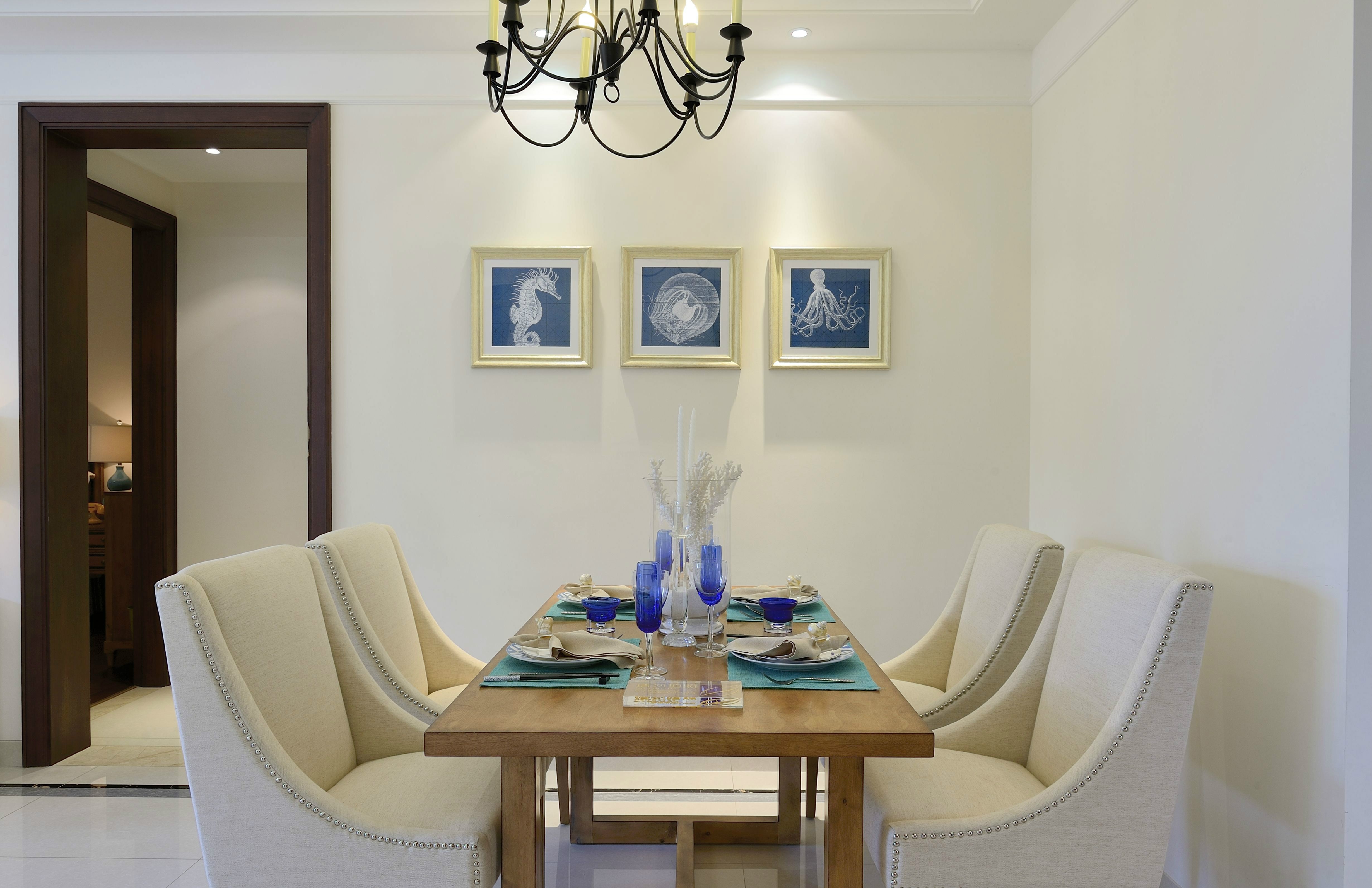 美式风格二室一厅装修效果图片  106平米装修样板间