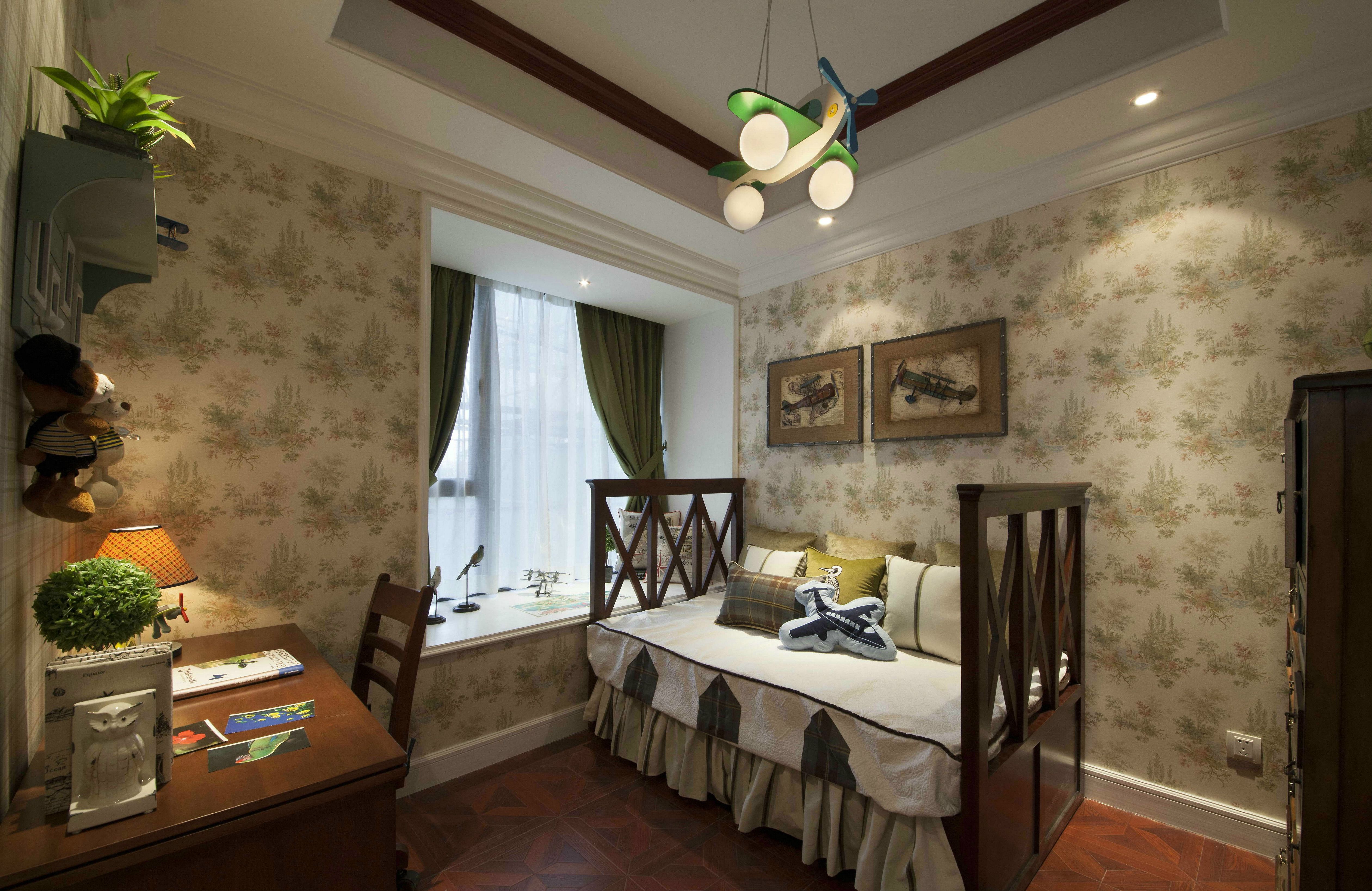 公寓美式装修风格效果图片  84平米装修设计样板间