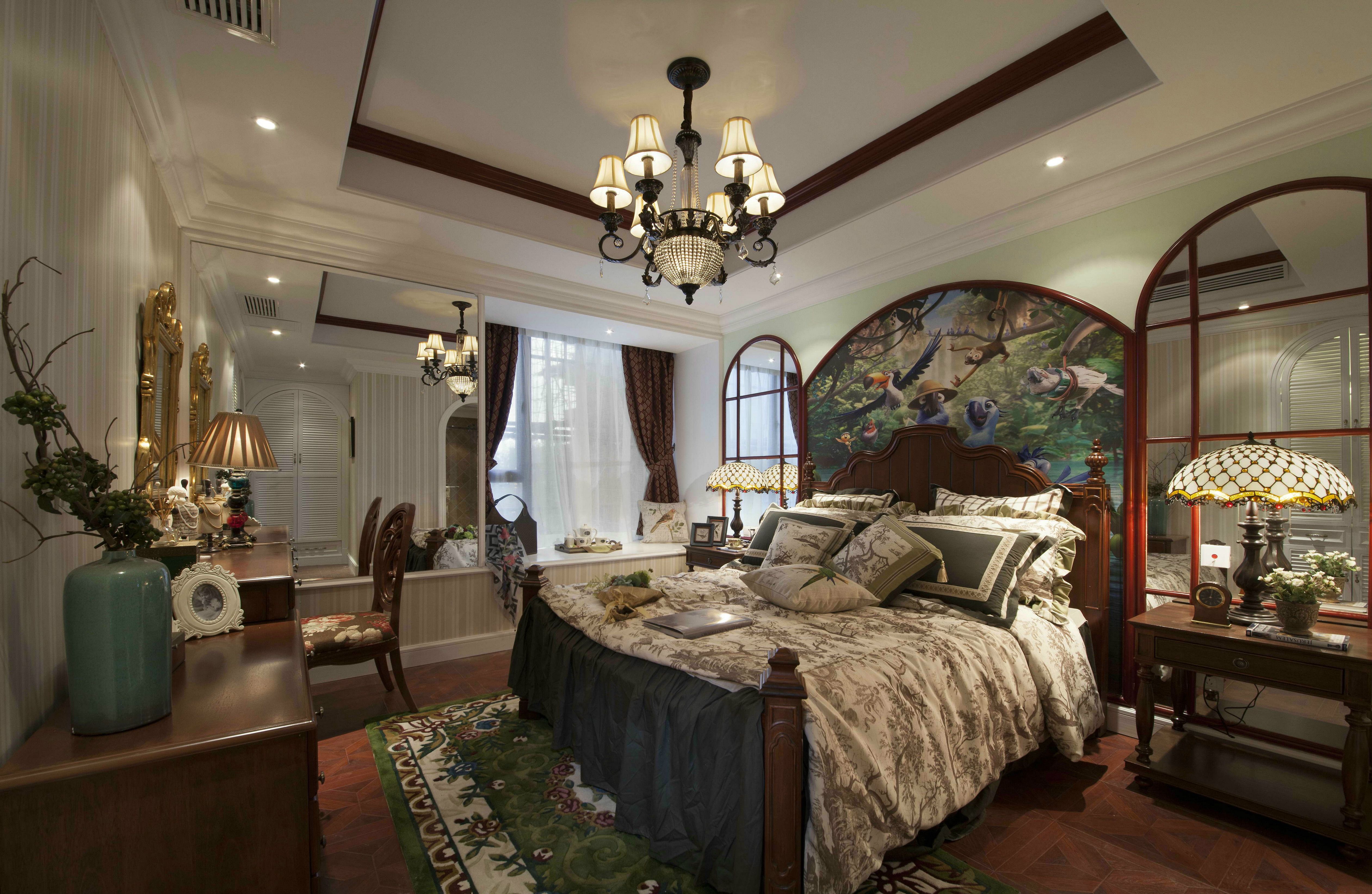 公寓美式装修风格效果图片  84平米装修设计样板间