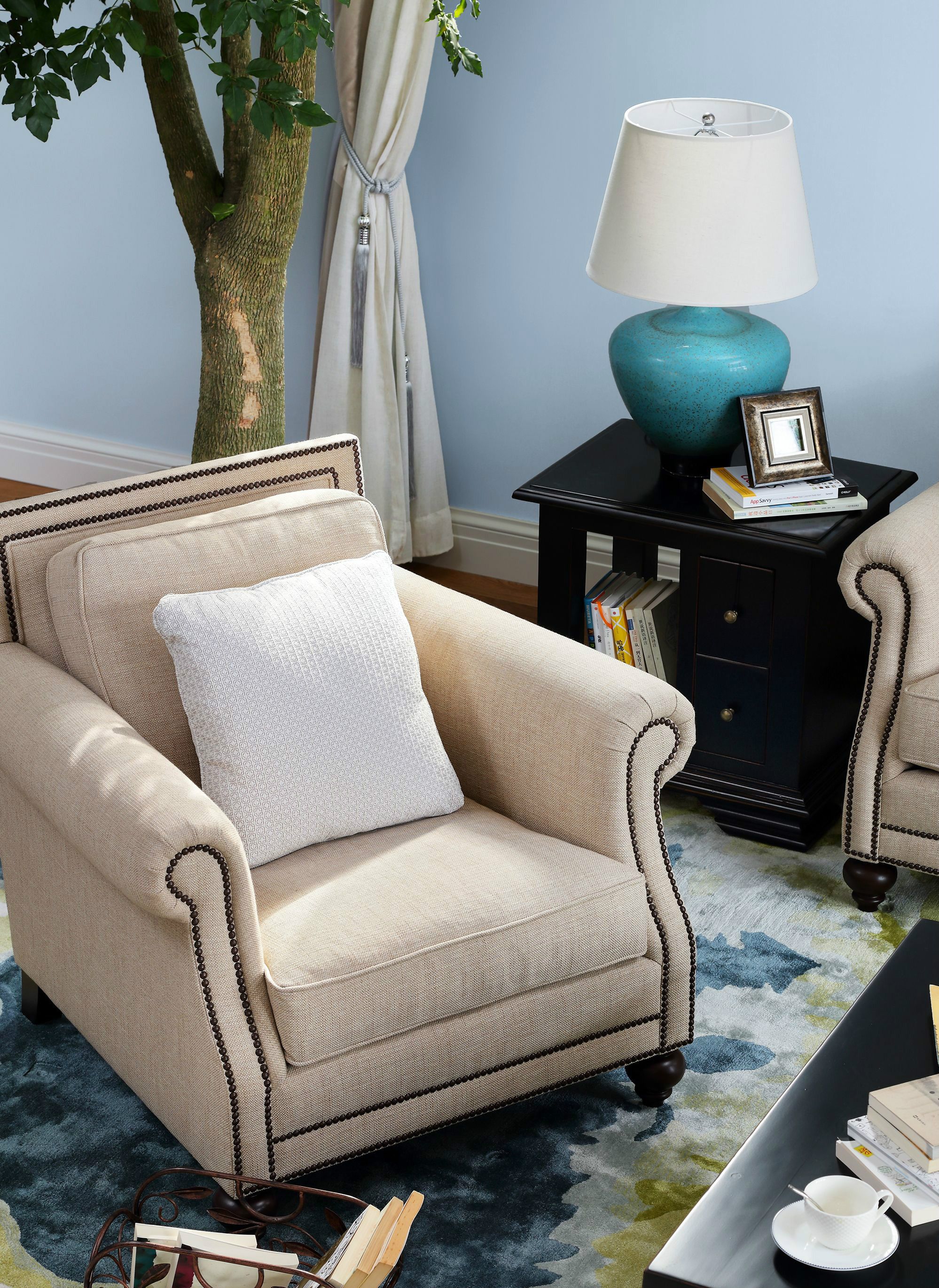 跃层美式装修设计效果图 129平装修设计样板房