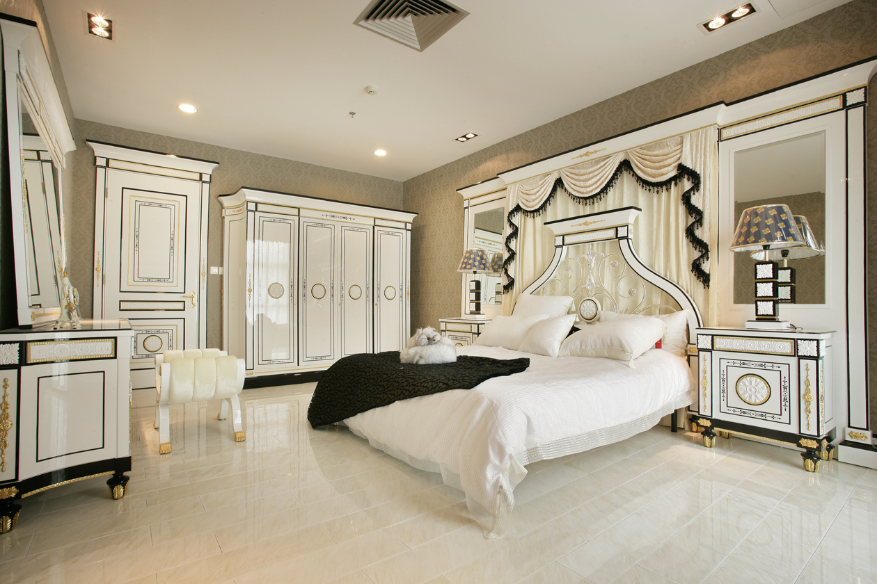 欧式装修设计效果图 200平米别墅装修样板间富业景颐花园