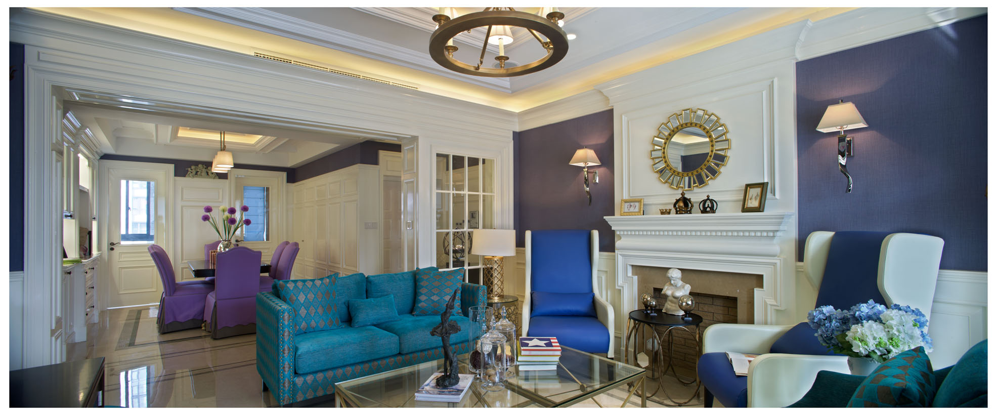 欧式装修样板间 平层144平米装修效果图片港龙大厦