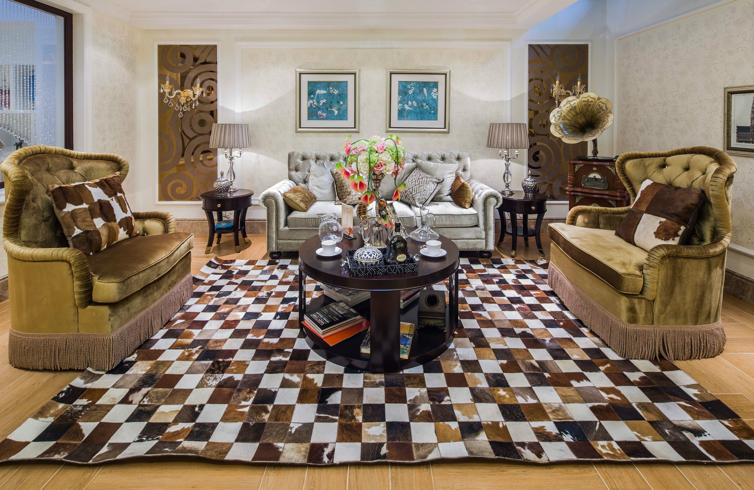 欧式装修风格设计效果图片 平层125平米装修样板间隆泉花园