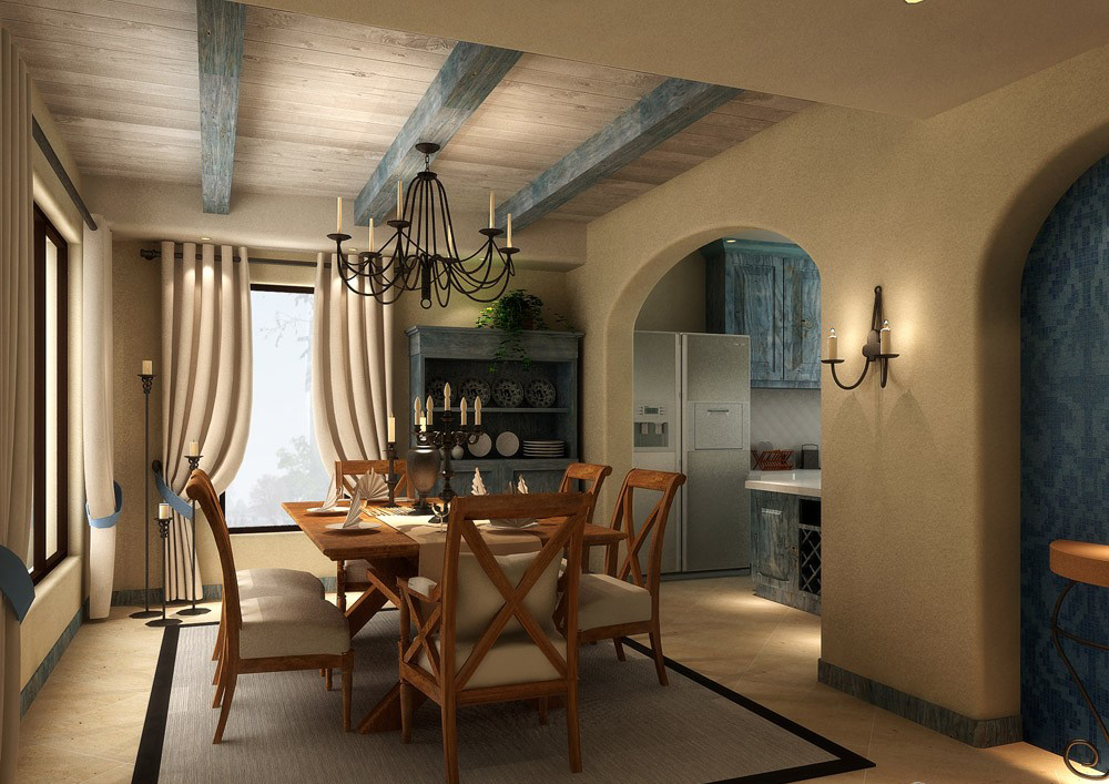 地中海装修设计效果图片 138四室装修样板间图片顶秀清溪