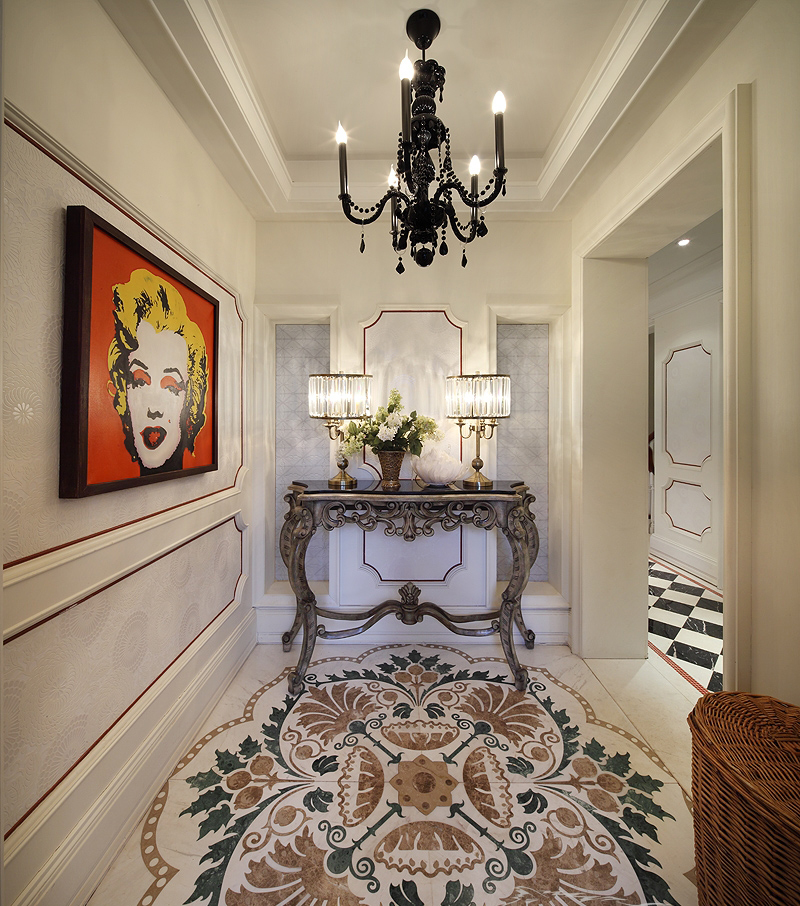 地中海装修设计效果图 122平米三室装修样板间万里星河花园小区