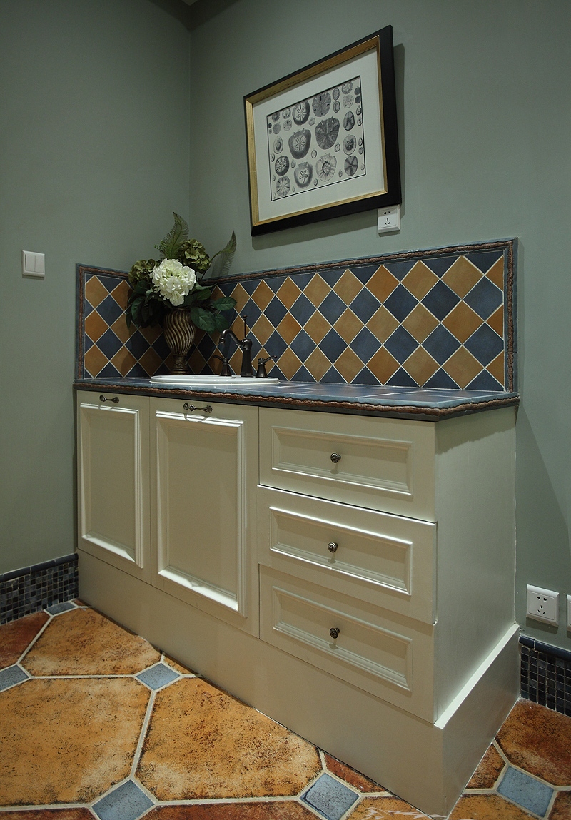 地中海装修设计风格效果图片 120平米公寓装修样板间祥云花园小区