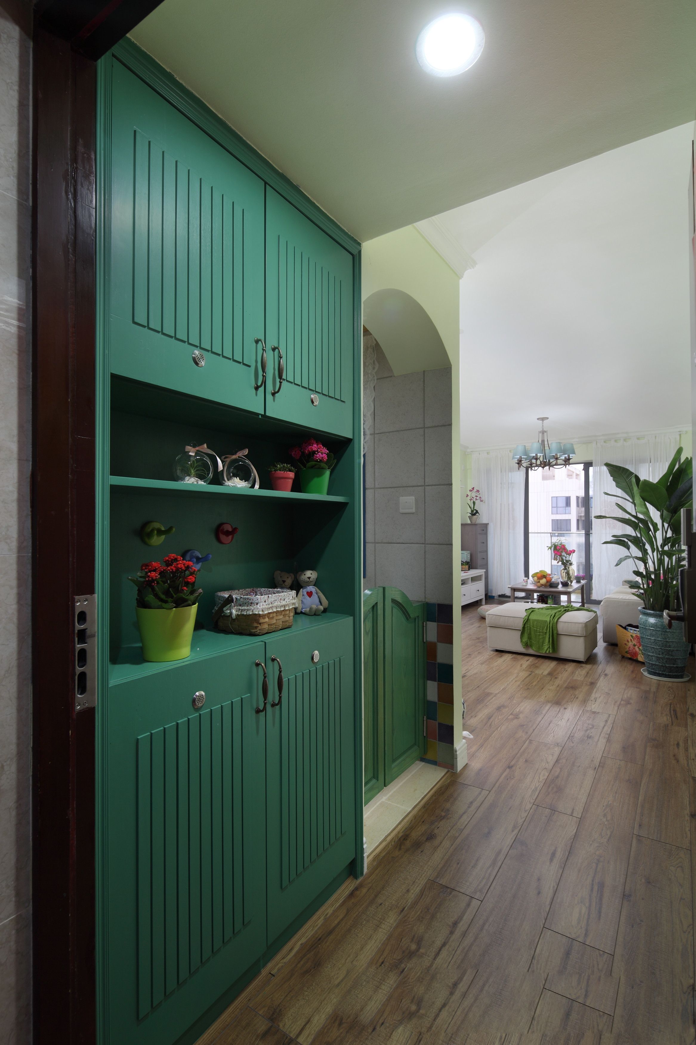 137平米大户型三室装修效果图片 田园风格装修样板间安宇花园D区