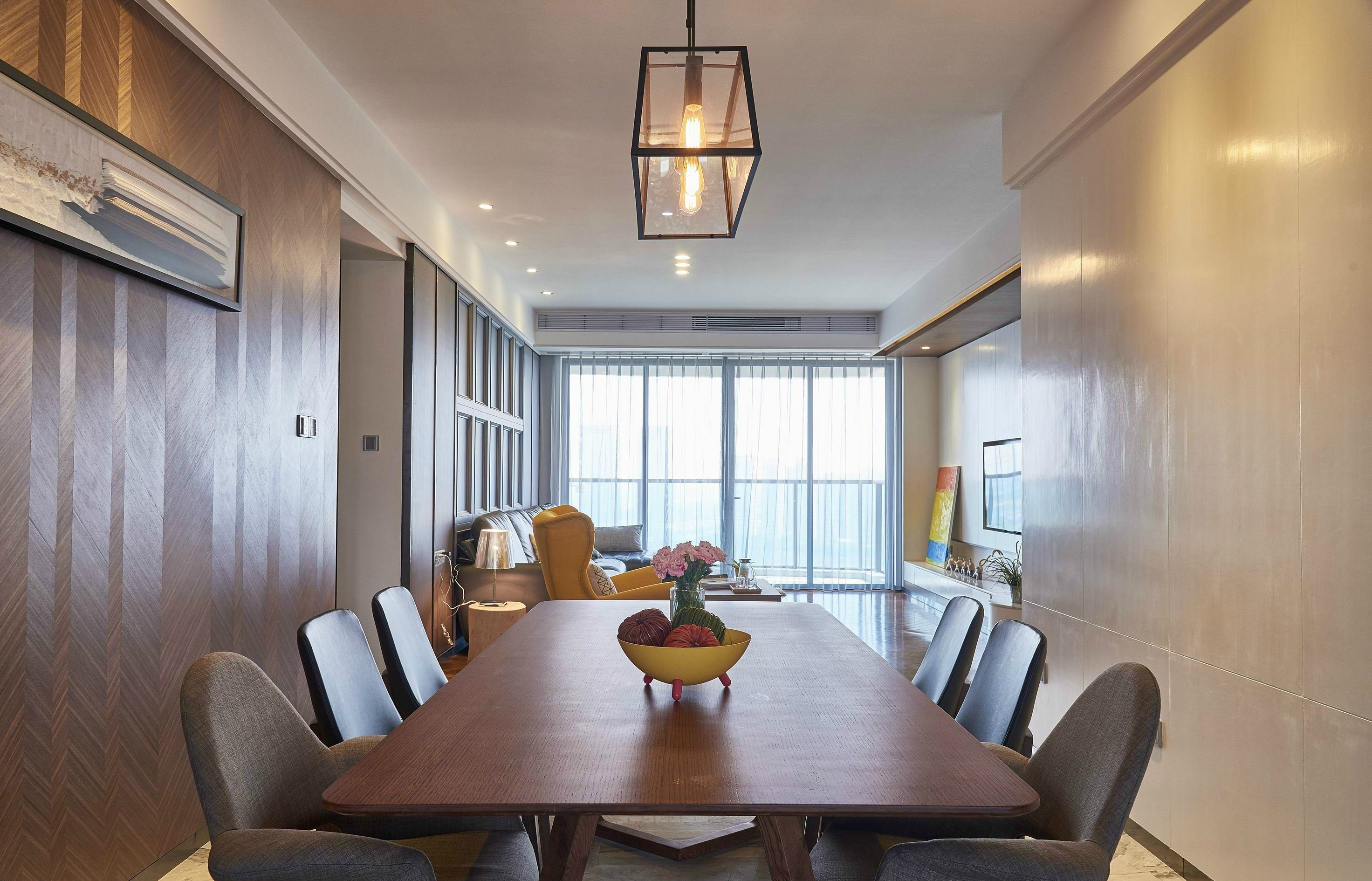 现代装修设计效果图片 128平米装修设计样板间图片 光彩城尚座