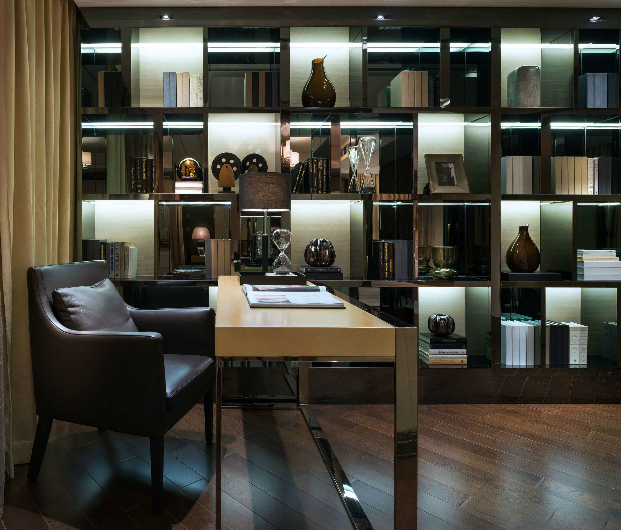 现代装修设计效果图片 平层116平米装修设计样板间案例图片 金峰园