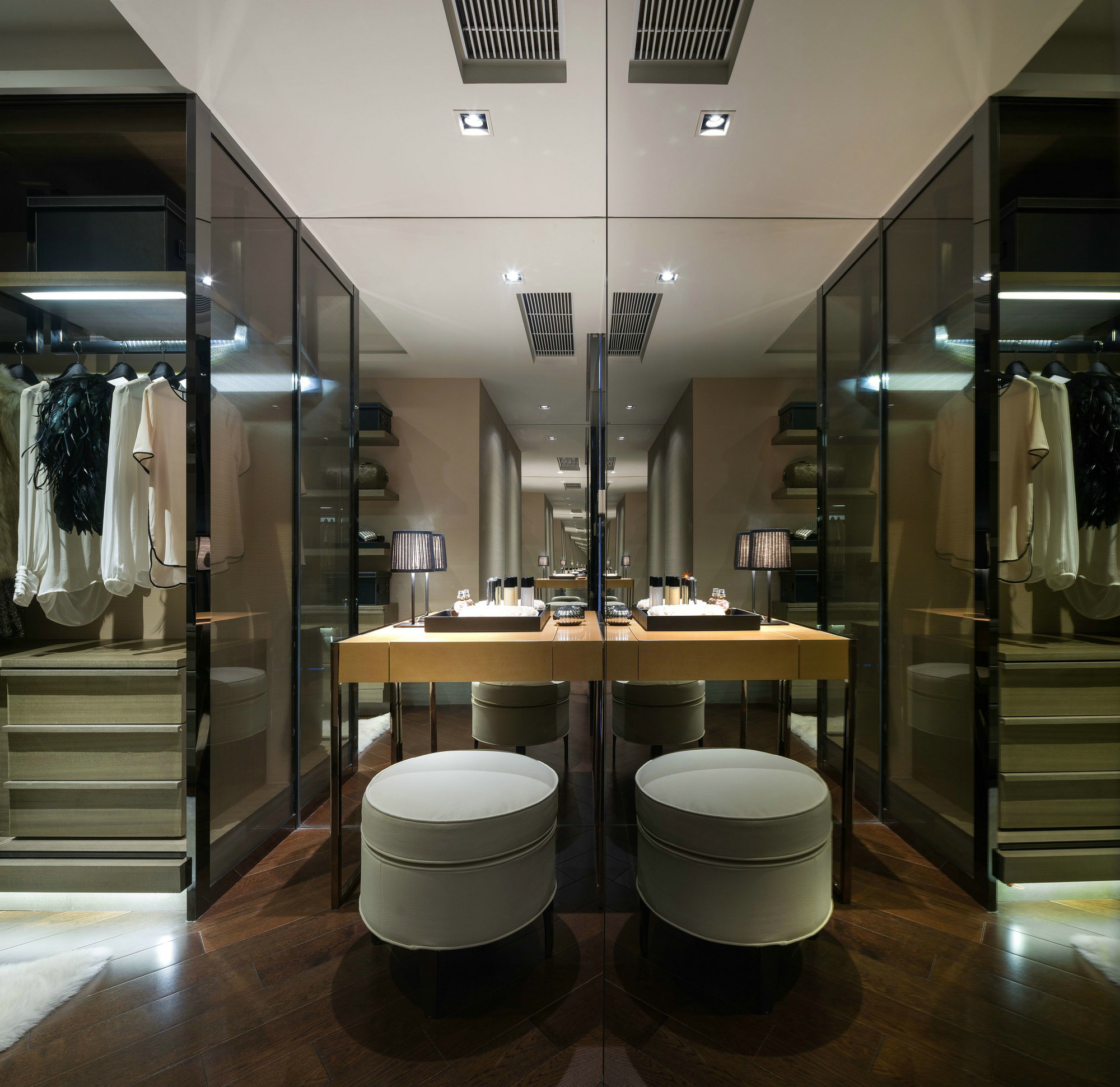 现代装修设计效果图片 平层116平米装修设计样板间案例图片 金峰园