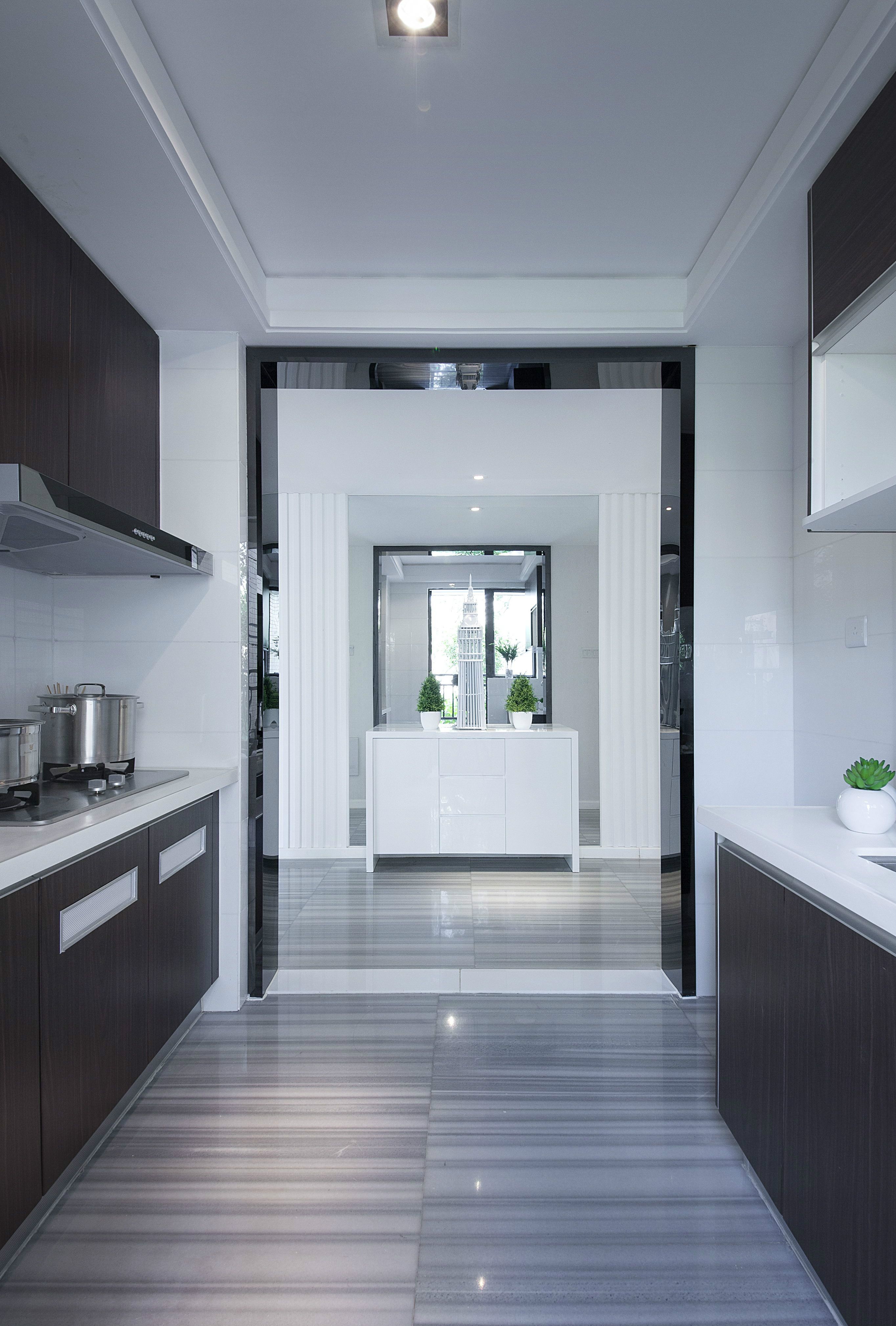 101平米平层装修设计图片 现代风格装修设计样板间 盛和家园